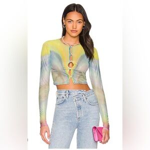 AFRM Mikka Top in Multi Watercolor